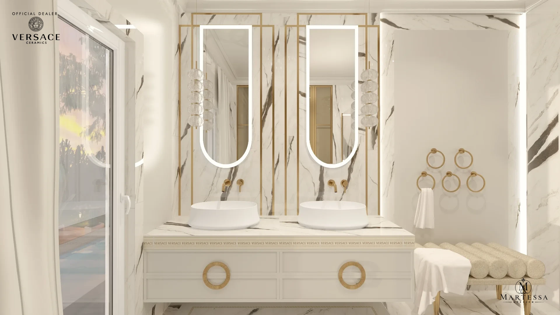 Royal Gold — łazienka Versace Panda