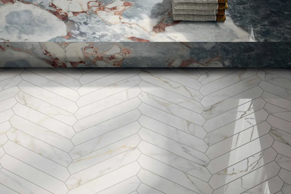 Wnętrze z kolekcją Harmony Marble — aranżacja 3