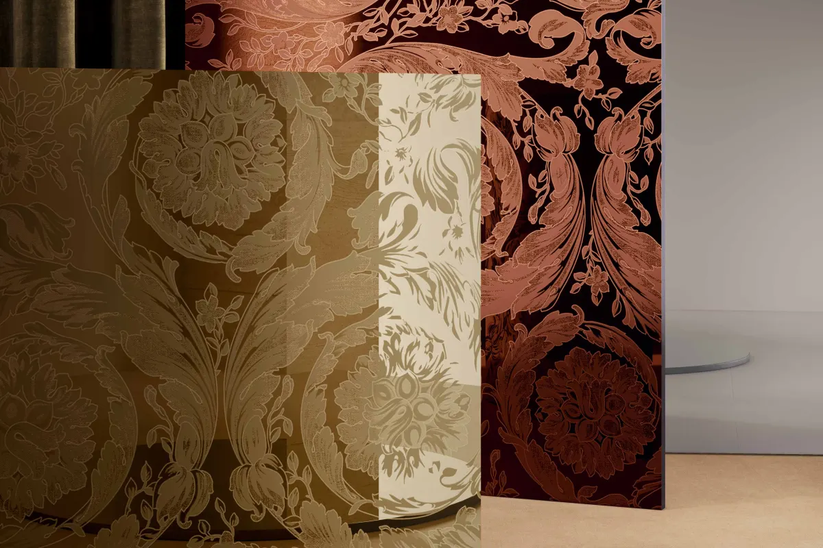 Kolekcja Harmony Mirror — włoska powierzchnia premium, Barocco Gold · Bronze