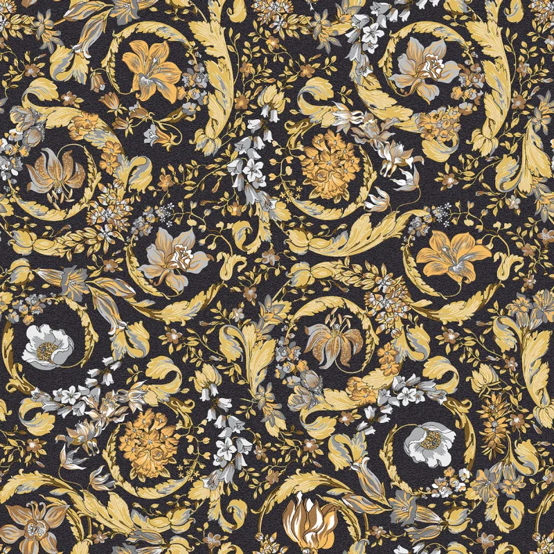 Icons Barocco Garden Black/gold — próbka wzoru