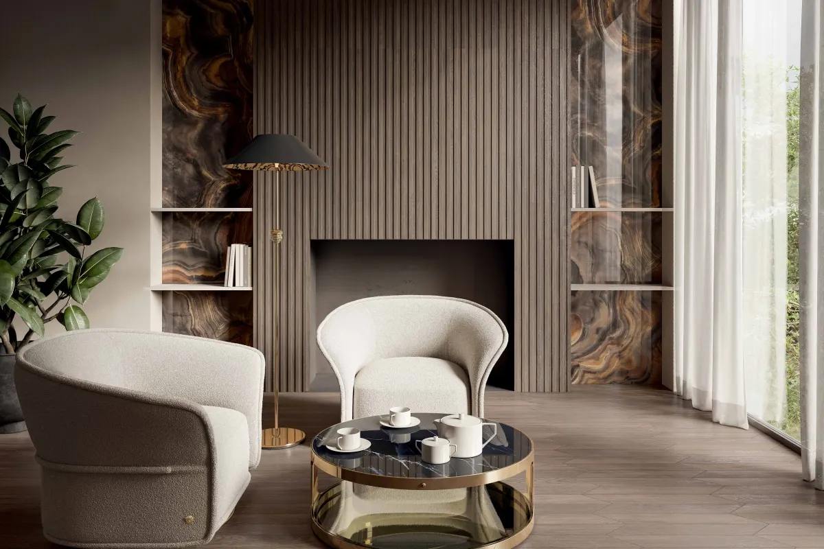 Kolekcja Leatherwood — włoska powierzchnia premium, Biscuit · Honey · Ebony