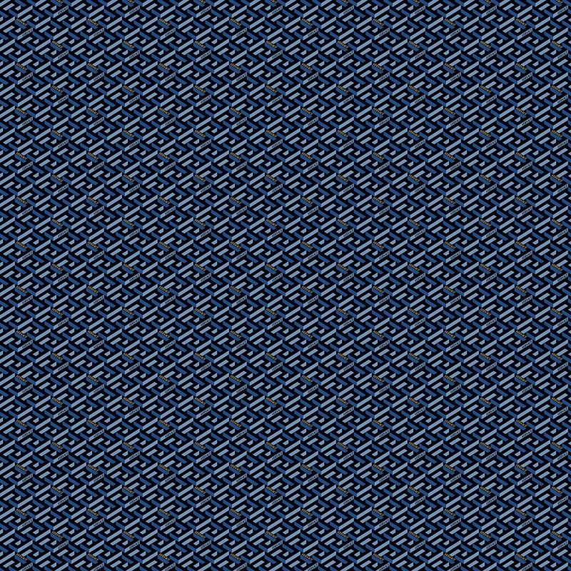 Manifesto La Greca Midi Blue — próbka wzoru