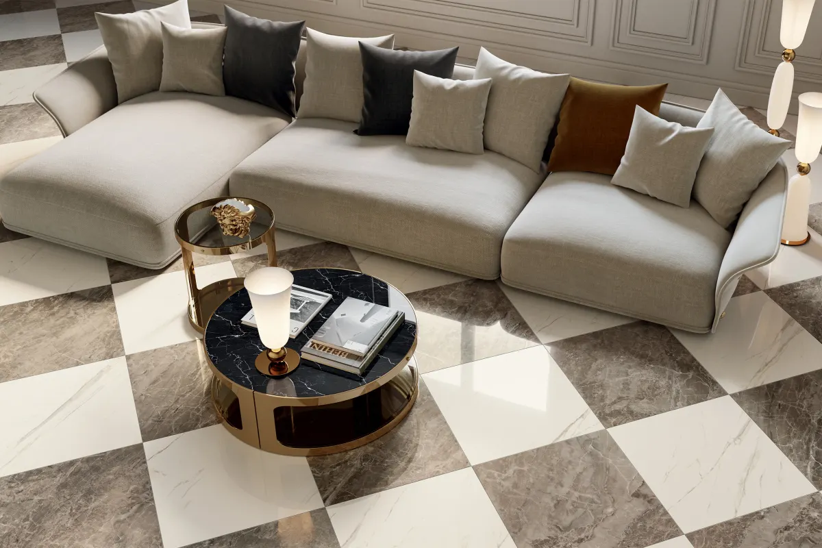 Wnętrze z kolekcją Marble — aranżacja 1