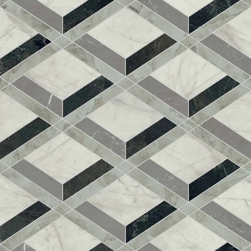 Tarsia Lozenge Nero — próbka wzoru